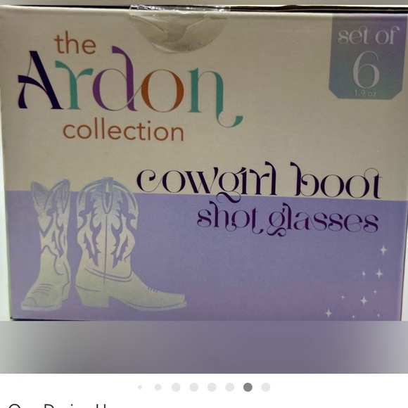 Iridescent Pink Cowboy Boot Shot Glasses - Set of 6 - Picture 7 of 8